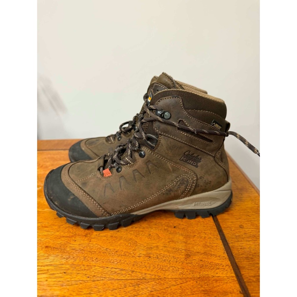 Cabelas Meindl 7 Gore-Tex Hiking Boots Brown Leather Waterproof 7 Made in Italy